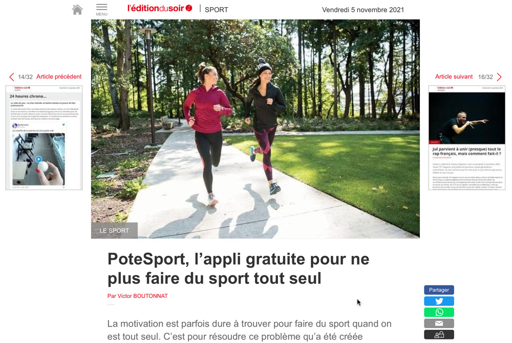Article sur potesport de Ouest France