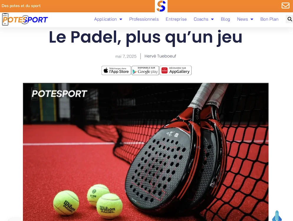 Article de blog sur le padel